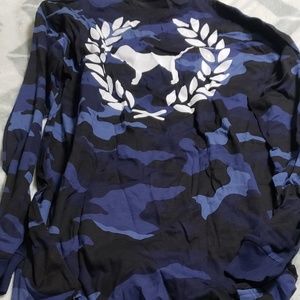 Victoria's Secret Pink sz M long sleeve blue camo